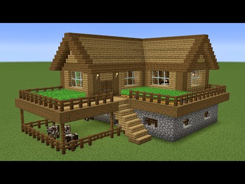 Minecraft - How to build a Survival Farm House 7