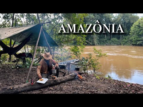 PESCANDO e ACAMPANDO Fiz Caldo de PIRANHA Teve muito PEIXE na linha,