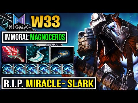 Nigma.W33 - Magnus Mid VS Miracle- [Slark] | Dota 2 7.24 Pro Gameplay 2020
