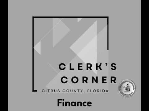 Clerk's Corner - Finance