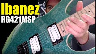 Video thumbnail for Ibanez RG421MSP - Full Review & Demo - Turquoise Sparkle by Ben Powers Guitar