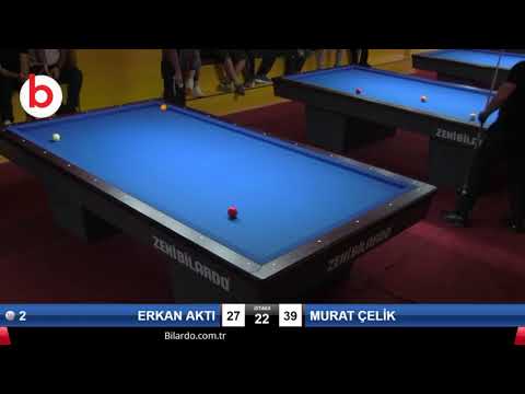 ERKAN AKTI & MURAT ÇELİK Bilardo Maçı - NİĞDE CADDE BİLARDO - 3 BANT ÖZEL BİLARDO ŞAMPİYONASI 2019-ÇEYREK FİNAL