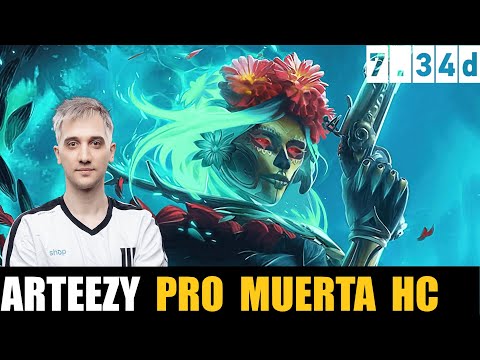 Arteezy - playing MUERTA HC 7.34d - DOTA 2 HIGHEST MMR MATCH #dota2 #dota2gameplay