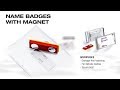 Naambadge CLICK FOLD rPP 54x90 mm met magneet