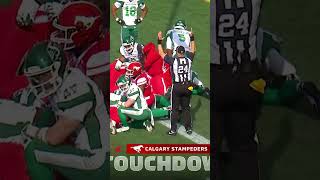 BIG Q ‼️ Quincy Vaughn Gets The Stamps On The Board #cfl #football #stampeders #touchdown