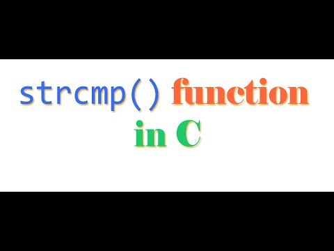STRCMP Function in C and C++ for comparing 2 char array strings