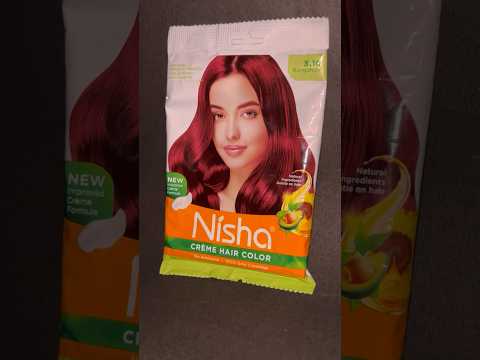 Nisha Creme Hair Colour Review..✅// Only 30min #nisha #haircolor #ytshorts