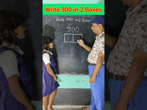 Write 900 in two Boxes / innovative ideas.#short #education #maths #students #ytshorts