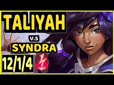 VROW (TALIYAH) vs SYNDRA - 12/1/4 KDA MID CHALLENGER GAMEPLAY - EUW