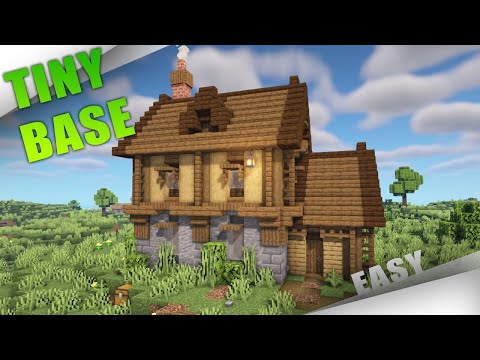 How To Build a Quick and EASY Survival STARTER BASE for 1 Player Minecraft TUTORIAL