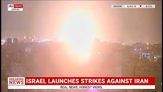 Footage shows explosions in Tehran following Israeli missile strikes