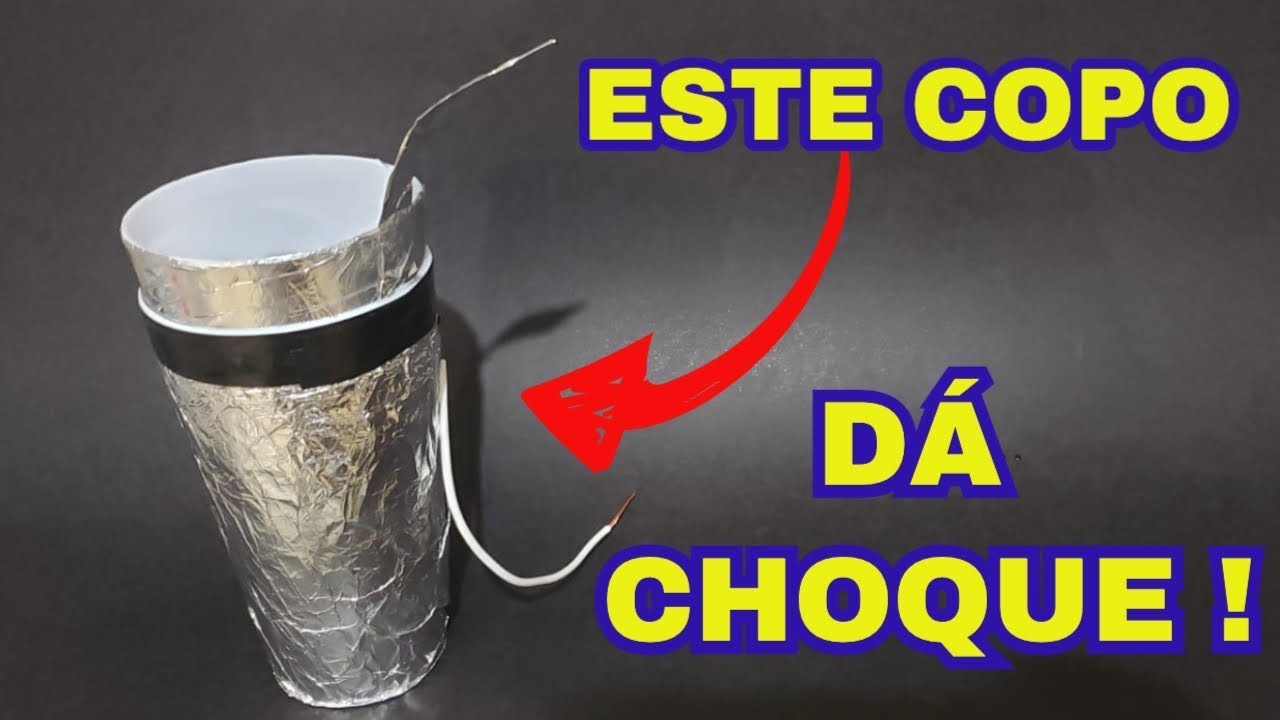 Como Fazer um Copo que DÁ CHOQUE | Experimento com Eletricidade Estática