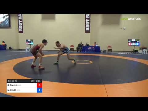 2018 Marine Corps US Open/UWW Junior Freestyle 70 Con 32 #2 - Kendall Frame (WWRTC) Vs. Nathan Smi