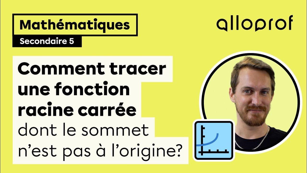 Comment tracer une fonction racine carrée dont le sommet n'est pas à l'origine?
