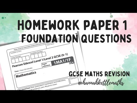 Half Past Paper - Week 1 - Foundation Edexcel GCSE Maths - Maths Revision