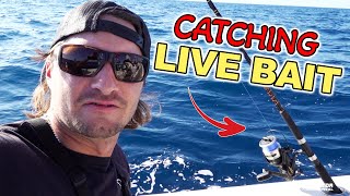 Catching live bait for Wahoo in Key Largo