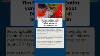 Balita 15 Bulan Alami Hipotermia saat Dibawa Mendaki ke Gunung Ungaran, Langsung Dievakuasi Tim SAR