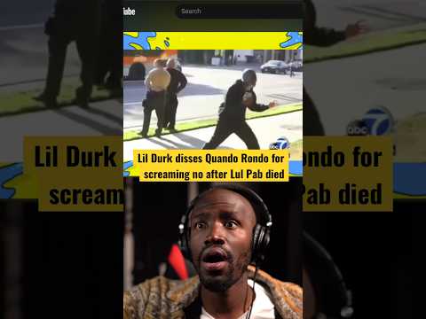😱 Lil Durk disses Quando Rondo for screaming noooo after Lul Pab died #shorts