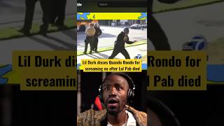 😱 Lil Durk disses Quando Rondo for screaming noooo after Lul Pab died #shorts