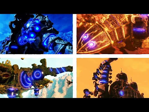 All Divine Beasts in Hyrule Warriors: Age of Calamity - Vah Ruta, Rudania, Medoh & Naboris Fighting