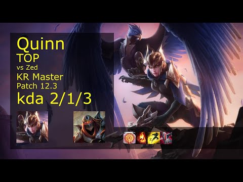 Rank 2 Korean Quinn: Top vs Zed // [롤] 퀸 vs 제드 탑