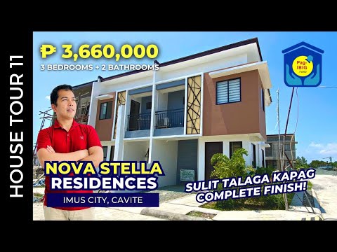 House Tour 11 • 3 Bed Room, 2 Toilet & Bath Complete Finish House • Nova Stella Residences  Imus