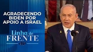 Netanyahu discursa em congresso americano sobre a guerra