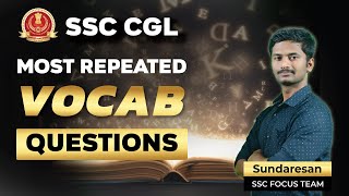 SSC CGL Most repeated Vocab Questions | VERANDA RACE SSC