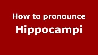 How to pronounce Hippocampi