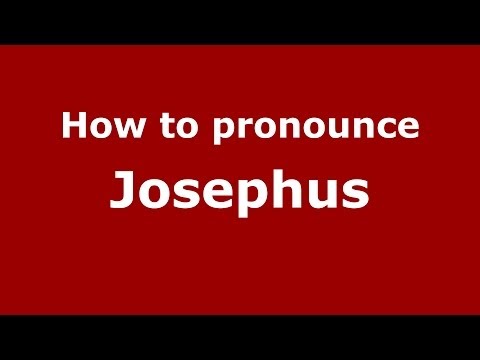 How to pronounce Josephus (French) - PronounceNames.com