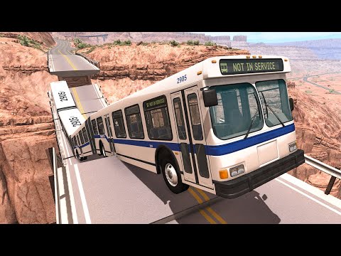 Collapsing Bridge Pileup Car Crashes #16 - BeamNG DRIVE | SmashChan