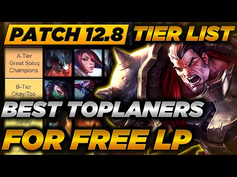 [Tier List] Soloq Toplaners Patch 12.8 - Champions to Climb Quickly - Season 12 Free LP Champions