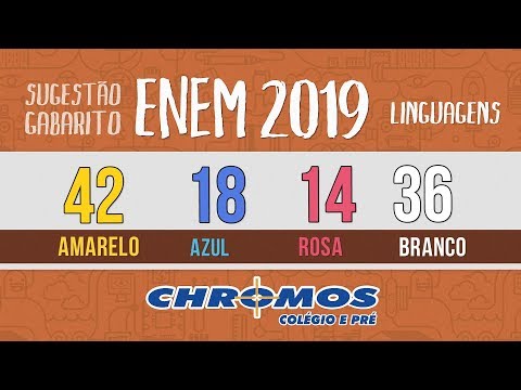 Gabarito ENEM 2019 CHROMOS - Prova Amarela: Questão 42 | Linguagens e Códigos
