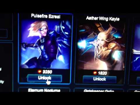 Buying PulseFire Ezreal with riot points in League of Legen