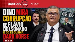 Bom dia 247: Dino mira corrupção de Flávio Bolsonaro e do esquema Dark Horse 25.8.26