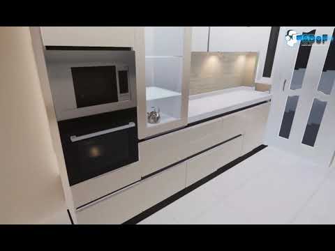 VR simulation of modern kitchen