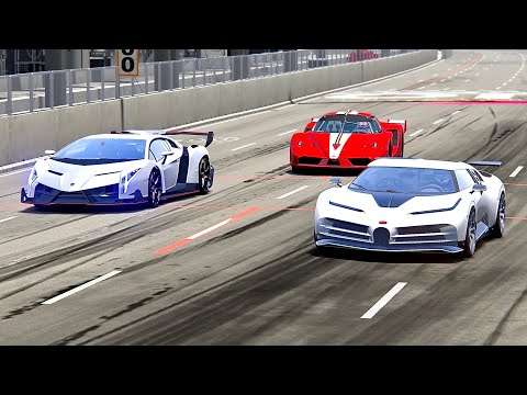 Bugatti Centodieci vs Ferrari FXX vs Lamborghini Veneno - Rio de Janeiro