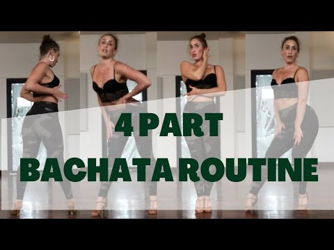 4 Part Bachata Routine - Arm Styling, Body Action, Footwork, & Turns