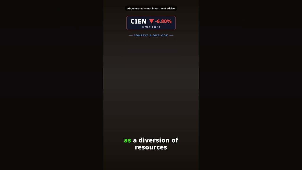 Por que a ação da Ciena perde terreno hoje? CIEN -6.80% (14 set)