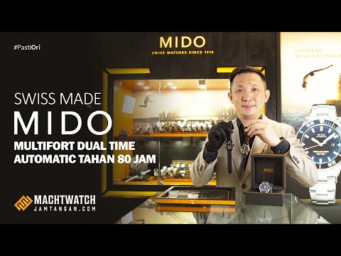 MIDO Multifort M038.429.36.061.00 Dual Time Automatic Anthracite Dial Brown Leather Strap-1