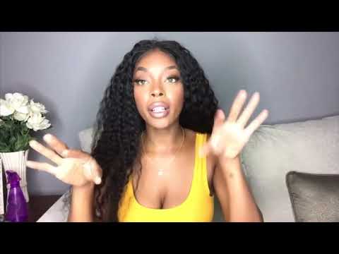 Deep Curly 360 Full Lace Human Hair Wigs Plucked Brazilian Virgin Hair