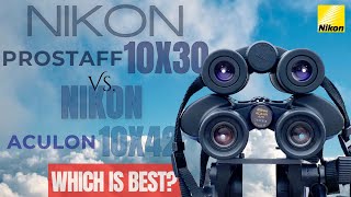 Nikon Aculon A211 10X42 Vs. Nikon Prostaff P3 10X30 Binoculars - Watch this Before Buying!