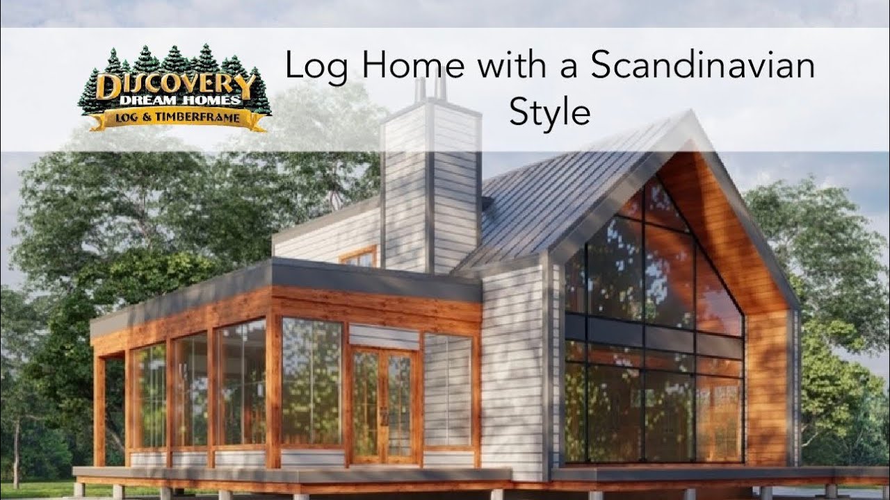 Log Home with a Scandinavian Style