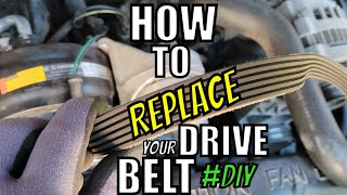 How To Remove & Replace Your Serpentine Belt / Drive Belt 88-98 Chevy GMC OBS Truck | 8K