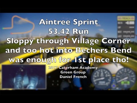2017 Caterham Academy - Aintree Sprint - 1st Place Green Group 53.42 Run