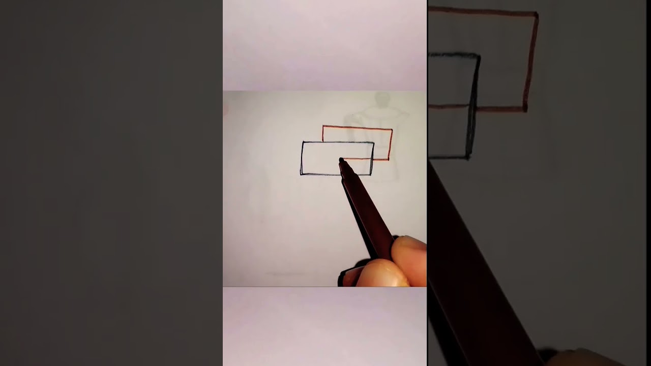 easy way to draw rectangular prism