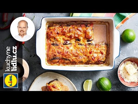 Grilovaný lilek plněný mletým masem - Roman Paulus - RECEPTY KUCHYNE LIDLU