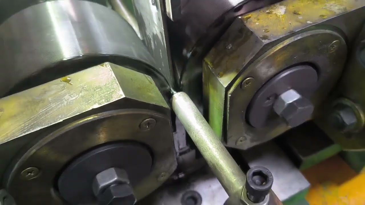 the Innovation Technology Automatic Thread Rolling Machine with feeding  #threadrollingmachine