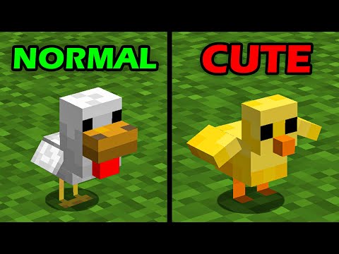 minecraft mobs as normal vs cute