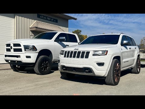 Wk2 jeep ecodiesel with lope tune and banks monster exhaust